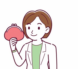 Young woman in a lab coat