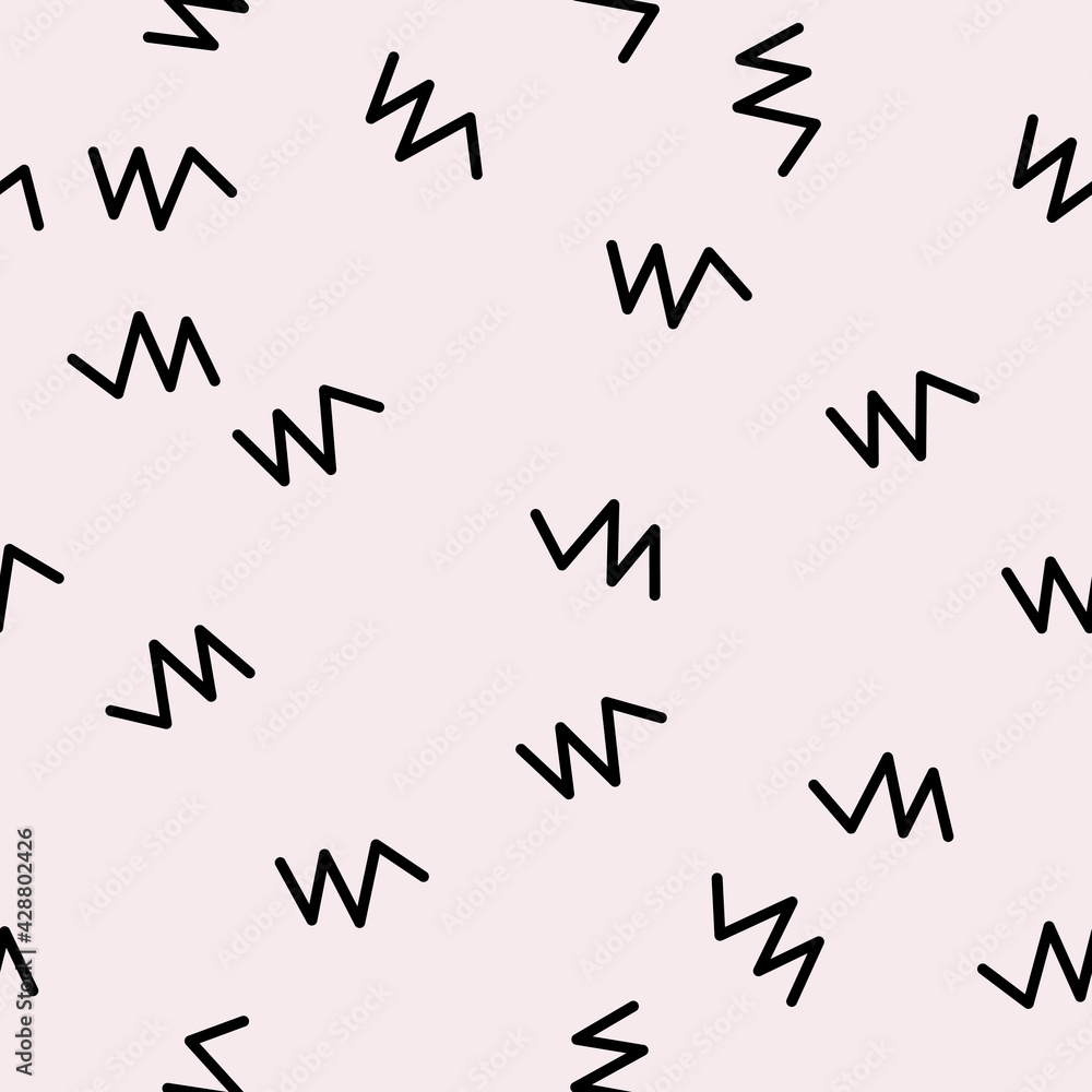 Aufkleber zigzag shape vector. monochrome and simple wallpaper or ornament.