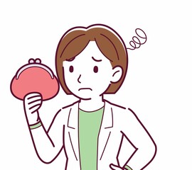 Young woman in a lab coat