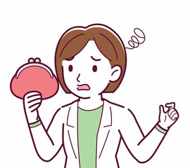 Young woman in a lab coat