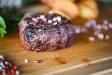 delicious beed steak on the grill