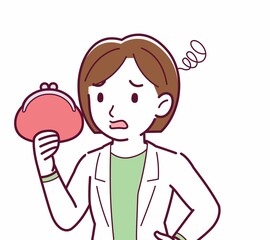 Young woman in a lab coat
