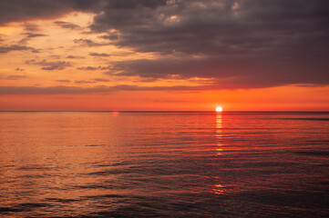 Tramonto all'isola delle femmine in provincia di Palermo