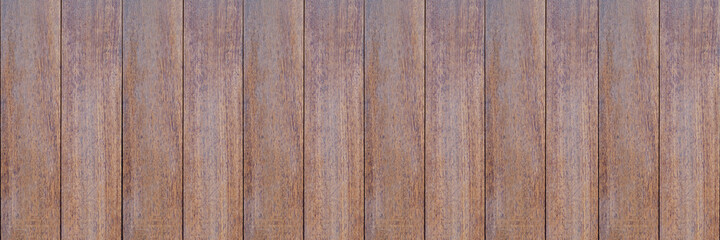 brown plank wooden background texture. panoramic view. copy space for text.