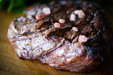 delicious beed steak on the grill