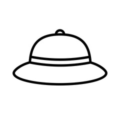 Zoo Keeper Hat line icon. Clipart image isolated on white background