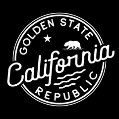 California logo. Golden State design template. Vector and illustration. 