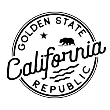 California logo. Golden State design template. Vector and illustration. 