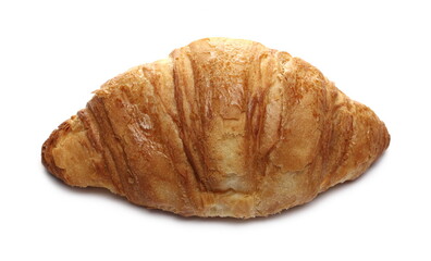 Fresh croissant, breakfast pastry isolated on white background