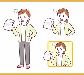 カーディガンを着た若い女性