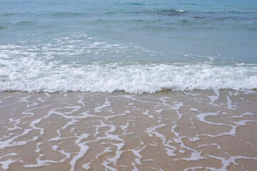 Sea waves lapped the shore the sea..