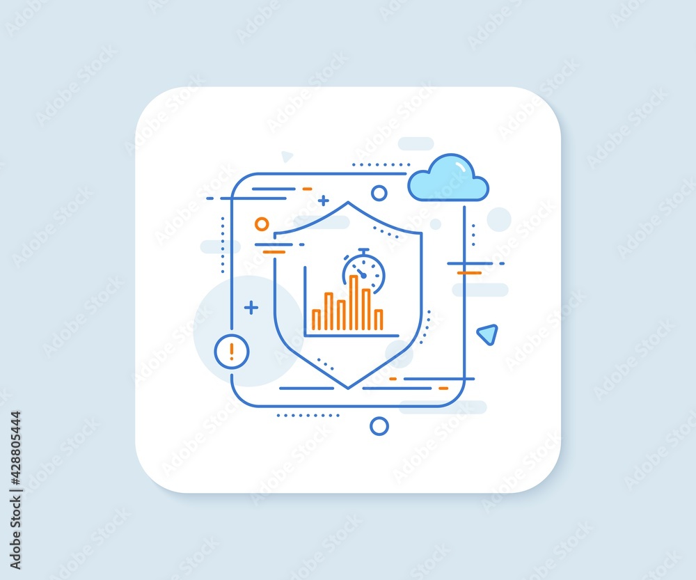 Aufkleber report timer line icon. abstract vector button. column graph sign. growth diagram chart symbol. repo