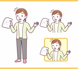 カーディガンを着た若い女性