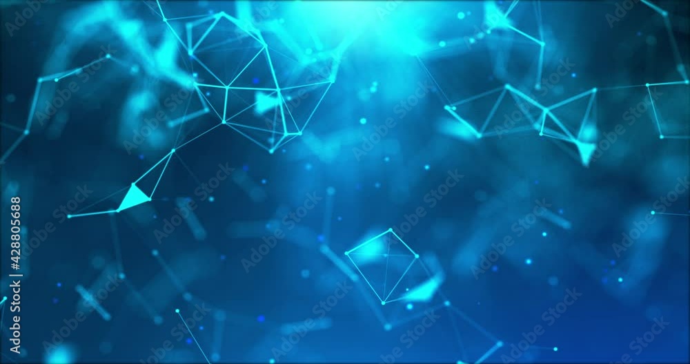 Poster abstract background with dot and connection line for data networking, technology cyber and futuristi