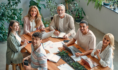 Group of people working in office