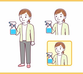 カーディガンを着た若い女性