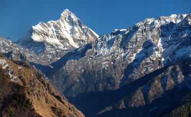 mount Nanda Devi India himalaya mountain landscape