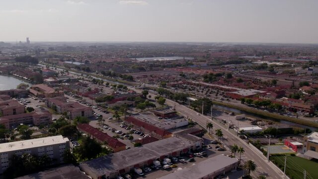 Aerial video Hialeah Gardens Miami Dade FL 4k 60fps