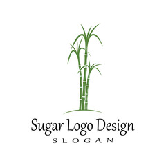 Fototapeta na wymiar Sugar cane Logo Template vector symbol nature