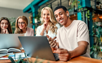 Group of people working in office
