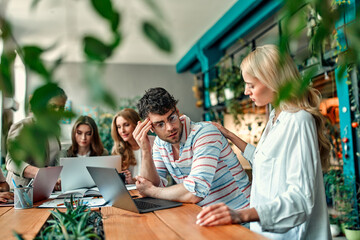 Group of people working in office