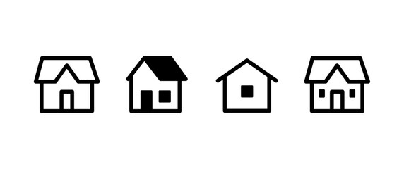 House vector icon set. Home symbol.