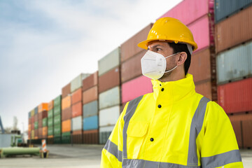Warehouse Delivery Man Wearing Face Mask