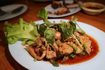 pork liver salad ,spicy pork liver salad