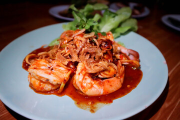 shrimp salad ,spicy shrimp salad