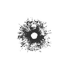 bullet hole. vector simple illustration