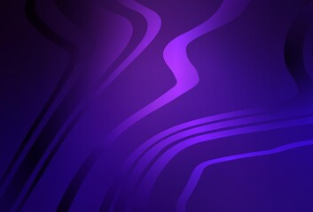 Dark Purple vector texture with bent lines.