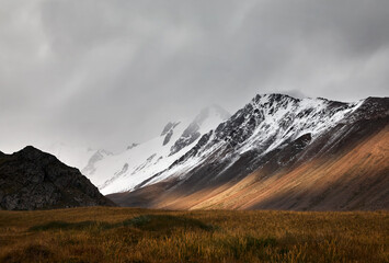 Fototapeta premium Beautiful landscape of mountains in Kazakhstan