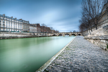 Paris, France. The Pont Neuf and the Seine river