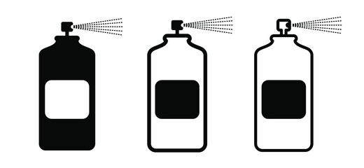 Spray icon. Spraying hand sanitizer. Disinfectan or alcohol spray for antiseptic concepts. Anti bacterial symbool or pictogram. Flat vector. Clean, wash your hands with hand sanitizer in pump bottle.