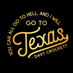 Texas Handwritten Letters. Texas Typography Quotes. Texas Motivational Quote. Template for card, poster, banner, print for t-shirt. Vector and Illustration.