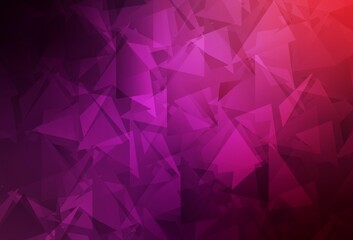 Dark Purple, Pink vector triangle mosaic background.