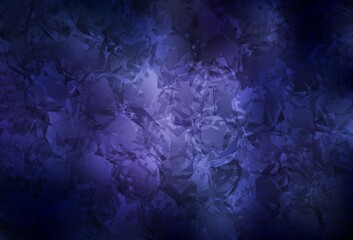 Dark Purple vector doodle background with roses, flowers.
