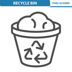 Recycle Bin, Garbage, Trash Can Icon