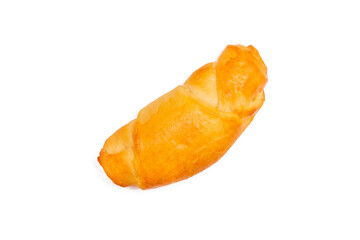 Bun. Fresh homemade cakes. Croissant isolated on white background