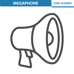 Megaphone, Bullhorn, Loudspeaker Icon