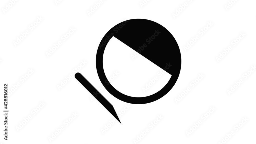 Poster dry clean short cycle icon animation outline best object on white background