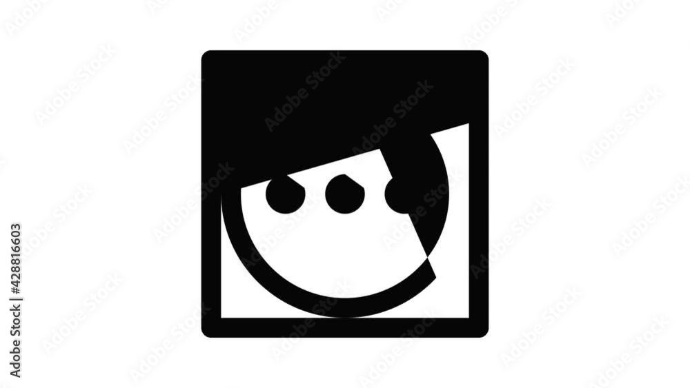 Poster tumble dry high temp icon animation outline best object on white background