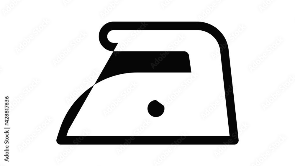 Aufkleber iron low temperature icon animation outline best object on white background