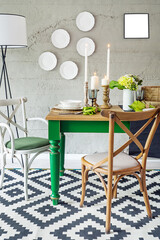 dining room and interior design designed for home office hotel