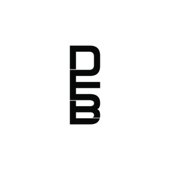 deb letter original monogram logo design