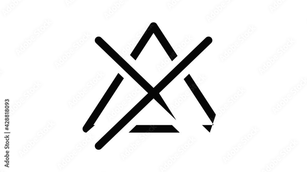 Poster do not bleach icon animation outline best object on white background