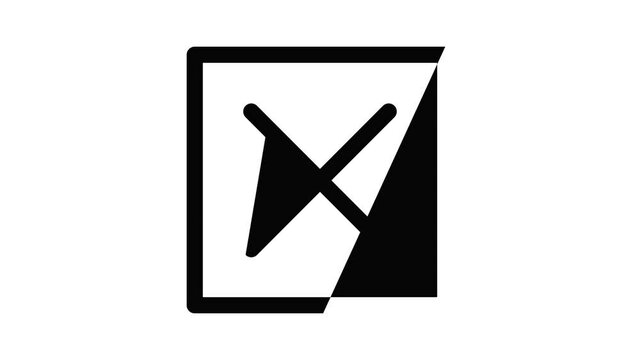 Do not dry washing icon animation outline best object on white background