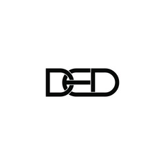ded letter original monogram logo design