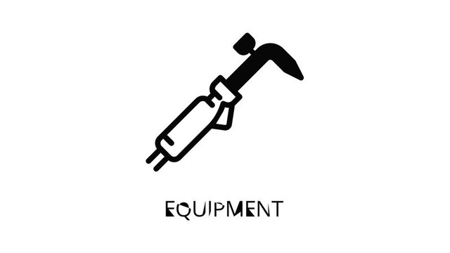 Gas welding equipment icon animation outline best object on white background