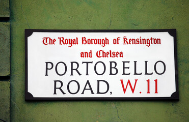 London Street Sign, Portobello Road